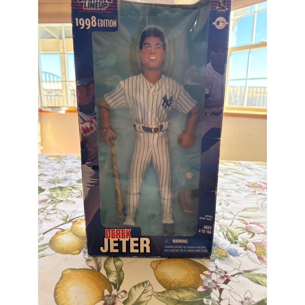 Vintage 1998 Kenner Starting Lineup Derek Jeter New York Yankees 12 Inch Figure